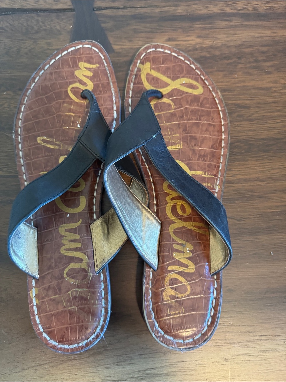 Sam Edelman black leather uppers sandals